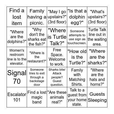 Seas Bingo  Bingo Card