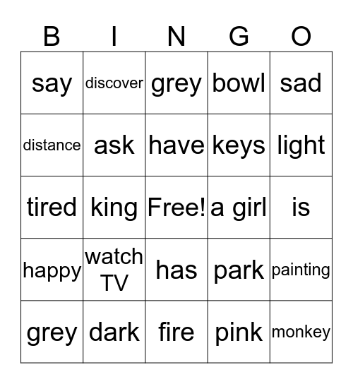 BINGO GAME 4EME Bingo Card