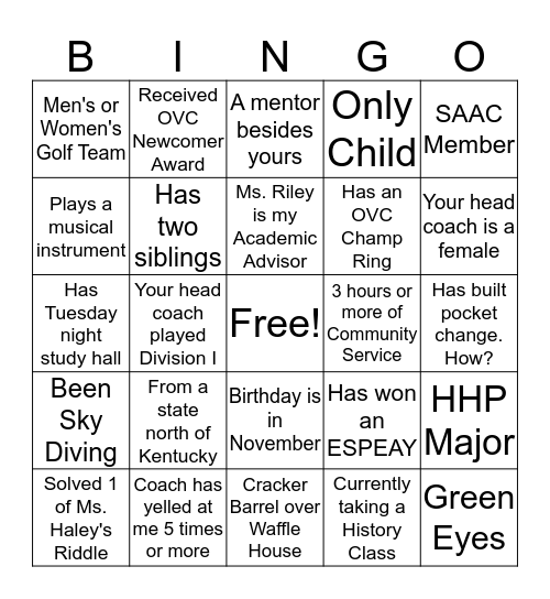 AMP Bingo! Bingo Card