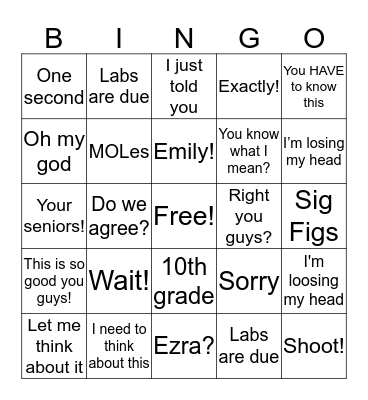 Blanck Bingo Card