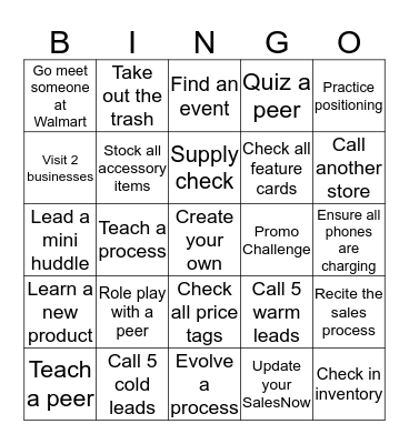 Downtime Bingo  Bingo Card
