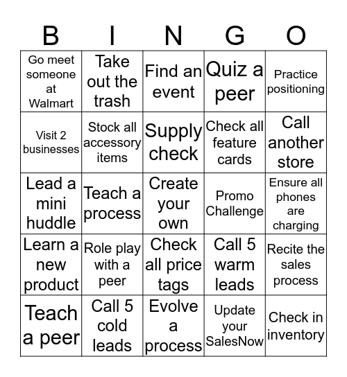 Downtime Bingo  Bingo Card
