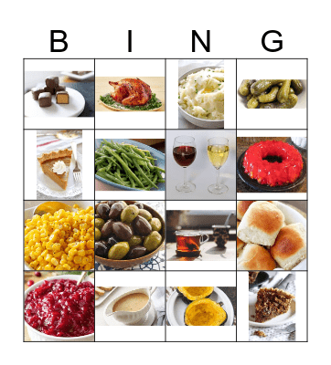 Thanksgiving Bingo Card
