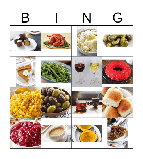 Thanksgiving Bingo Card