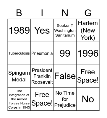 Mabel Staupers! Bingo Card