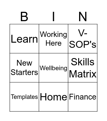 Hub Bingo Card