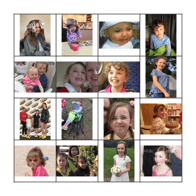 POLLY POCKET'S PARTY Bingo Card