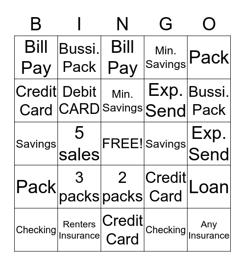 WF Westchase Bingo Card