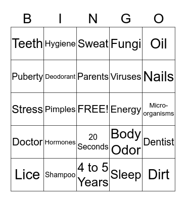 Look Good, Smell Good, Feel Good Bingo Card