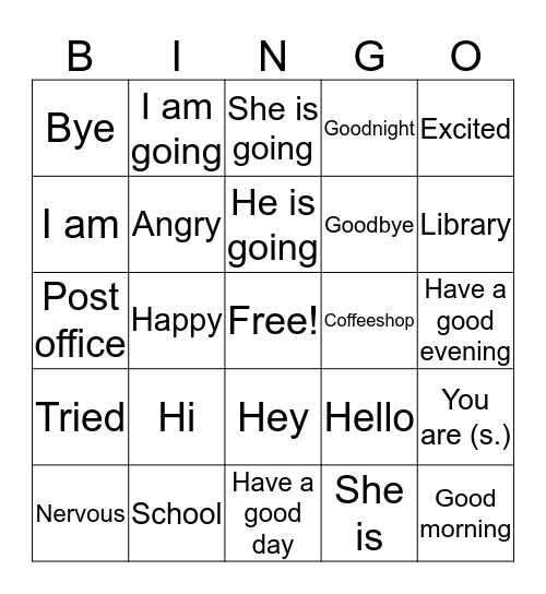 Everything! Bingo Card