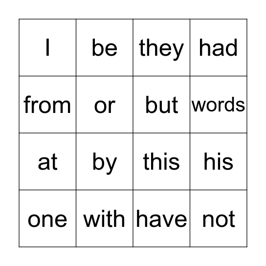 #17-33 Bingo Card
