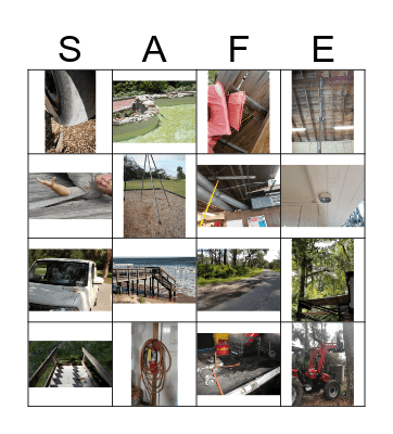 Safety Bingo Card
