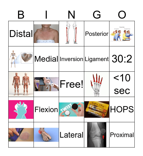 Sports Med Review Bingo Card