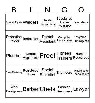 GEAR UP Bingo Card