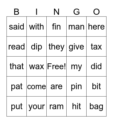 Bingo Card