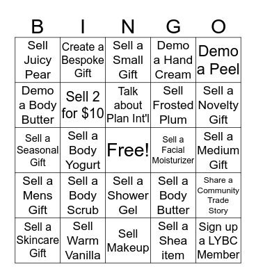 Epic Holiday Bingo Card