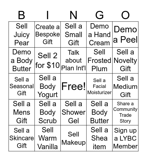 Epic Holiday Bingo Card