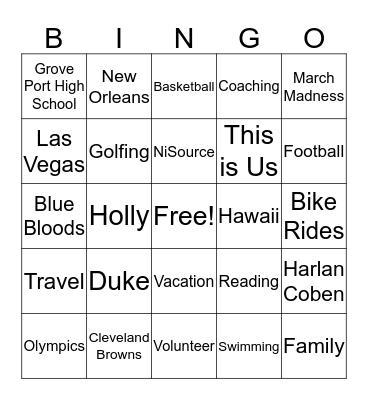 Rick Lash Bingo Card