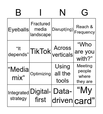 Campaign Tech Bingo Card
