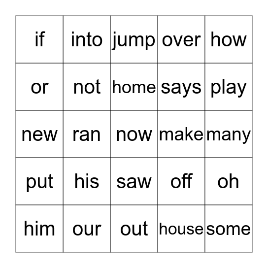 Bingo Card