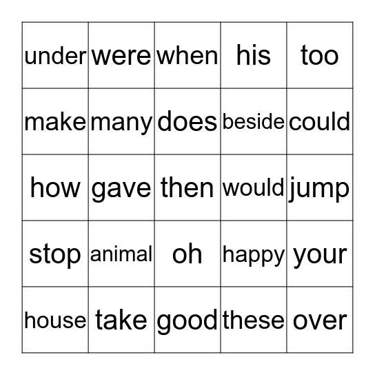 Bingo Card