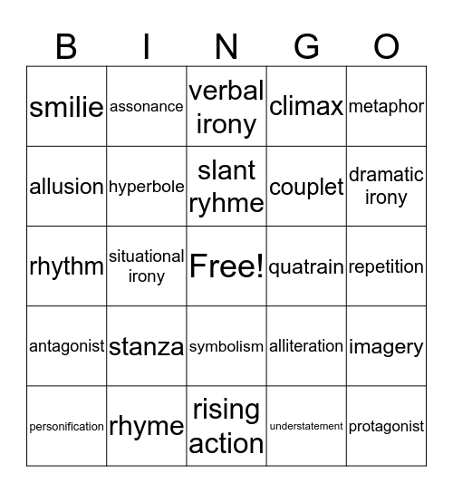 Bingo  Bingo Card