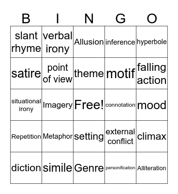 Jmo  Bingo Card