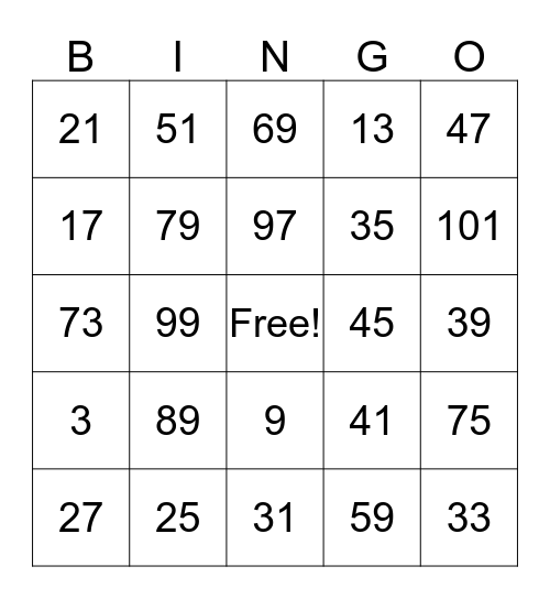 HAPPY HOLIDAYS Bingo Card