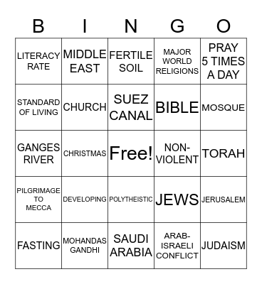 CBA 3 REVIEW BINGO Card