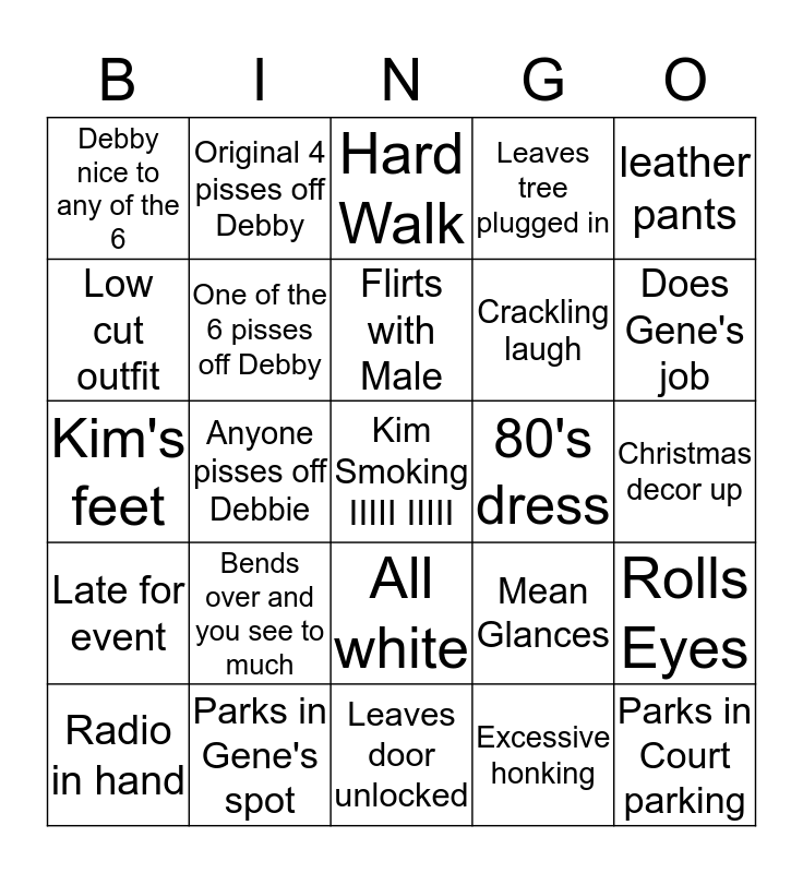 Round 2 Bingo Card