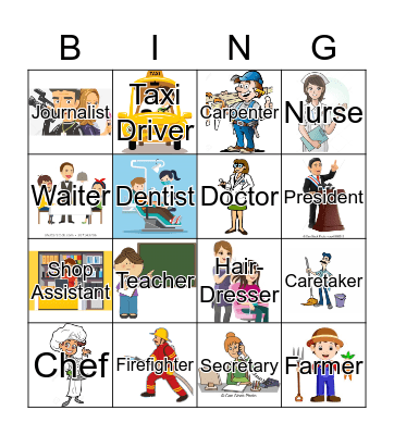 Job Bingo Card