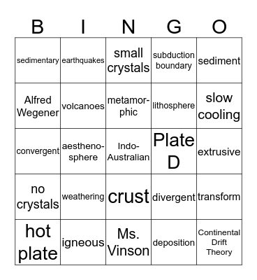 UNIT 9 and 10 TEST! LET'S ROCK IT! Bingo Card