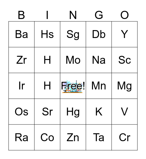 metals of the periodic table! Bingo Card