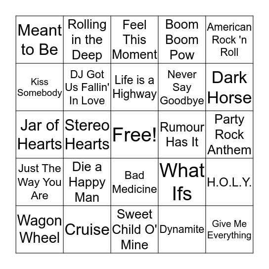 RADIO BINO Bingo Card