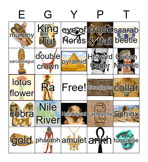 Ancient Egypt Bingo Card