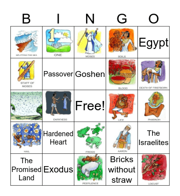 The 10 Plagues Bingo Card