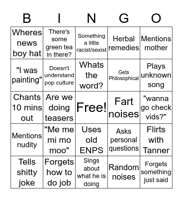 Samgo Bingo Card