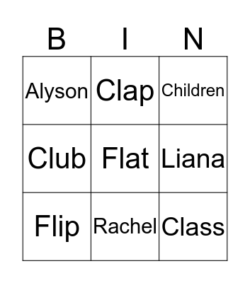 Bingo Card