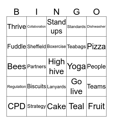 Social Work England Bingo Card