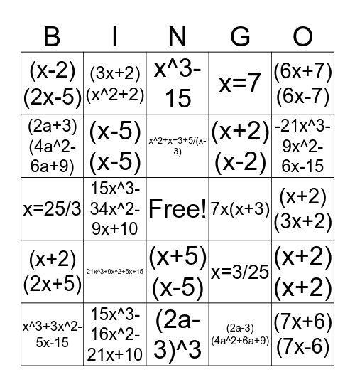 Unit 4 REVIEW Bingo Card