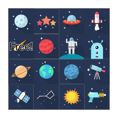 Space Bingo Card