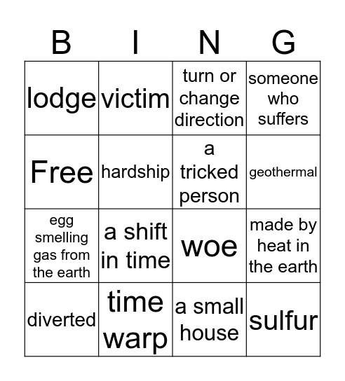 The Absolute Worst Vacation Ever Bingo Card