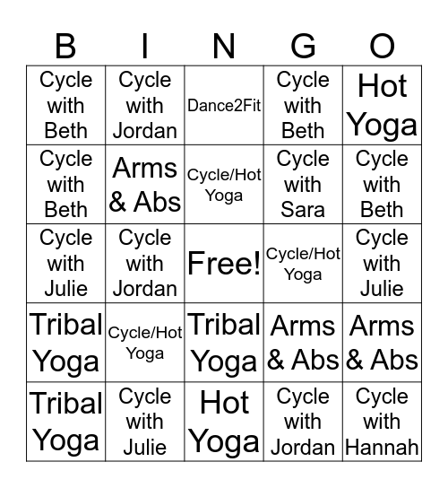 Temple BINGO! (Card 1) Bingo Card