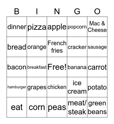 Happy Thanksgiving Bingo Card