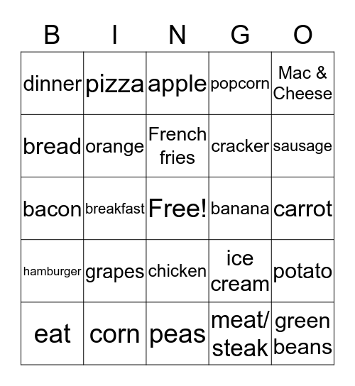 Happy Thanksgiving Bingo Card