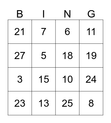 Christmas Music Bingo  Bingo Card