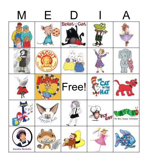 Book Character BINGO Card