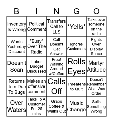 The Dark Side  Bingo Card