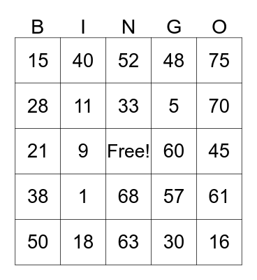 Covalent vs. Ionic Bingo Card