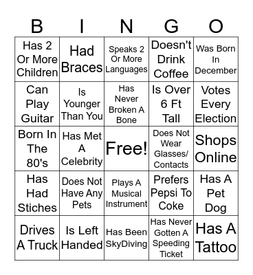 Rockwell Friendsgiving Bingo Card